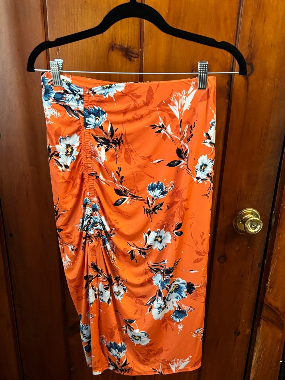 Veronica M Orange Floral Midi Skirt